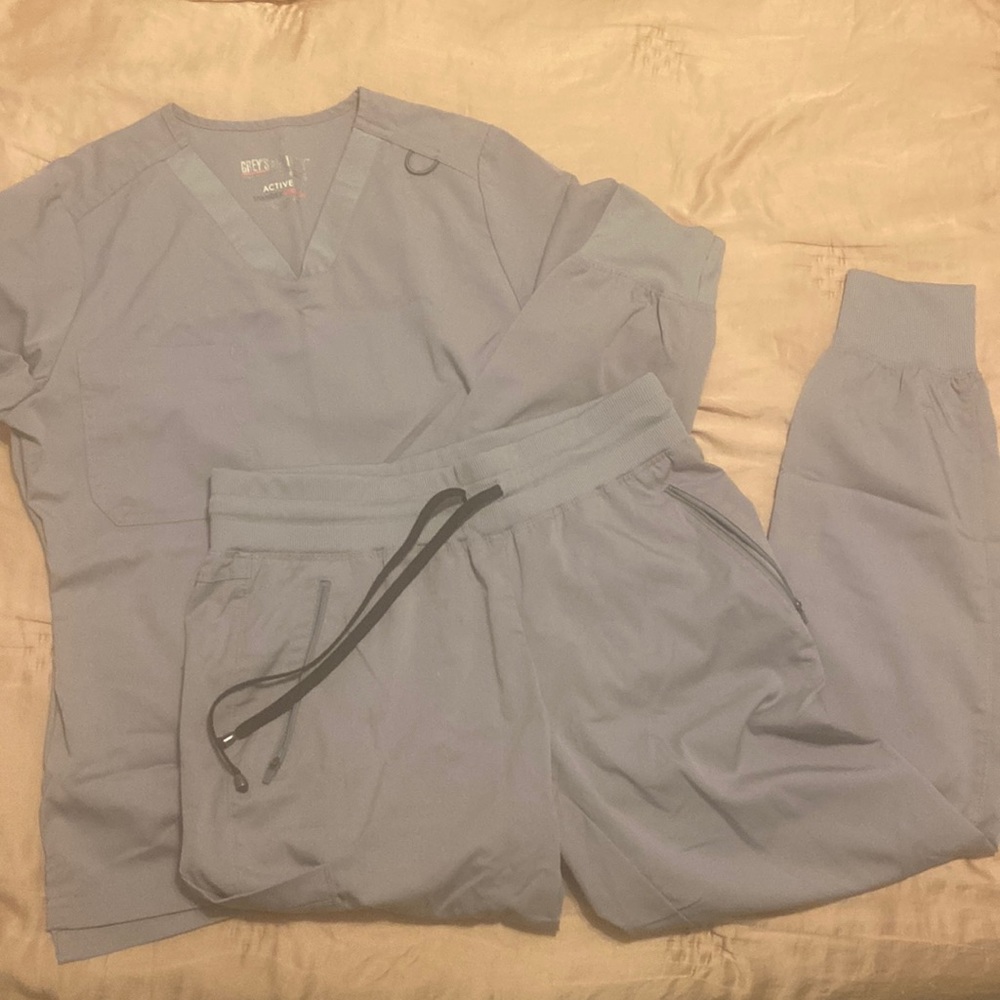 Greys anatomy scrubs light gray